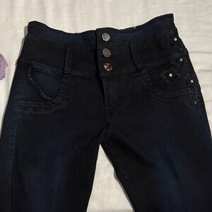 Elegant Midnight Blue High Rise Women's Jeans